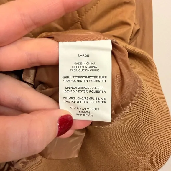 Thread & Supply Quilted Brown Bomber Jacket - Picture 4 of 8